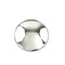 Retrac Head, Mirror, Convex, 6 In. Round, Center Mount, 952 Bright Anodized Alum, W/ 5/16 Center 610176 - alternate 1